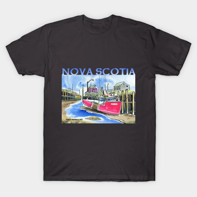 Fundy Tide Halls Harbour Nova Scotia T-Shirt by Nova Scotia Home 